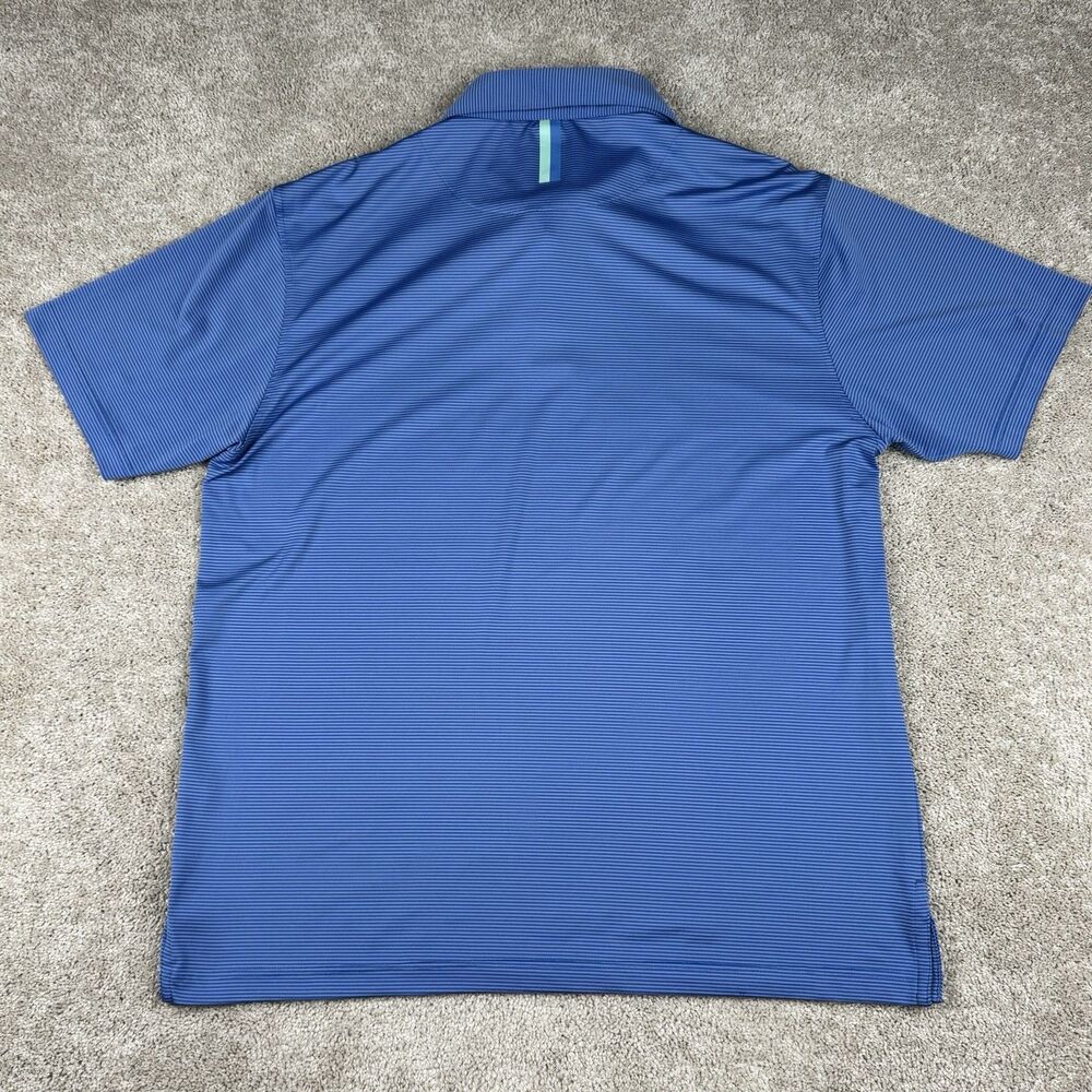 Rhoback Polo Shirt LOT OF 2 Men's Large Performance Bundle Striped Stretch Golf - Picture 10 of 15